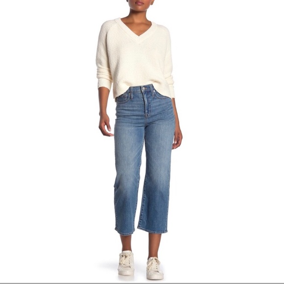 Madewell Denim - Madewell slim wide leg crop 27